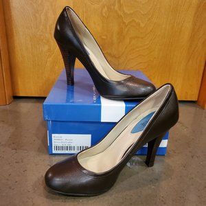 NEW: Fitzwell Preston 7 W Brown Leather Pumps